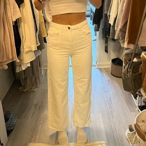 White cream jeans